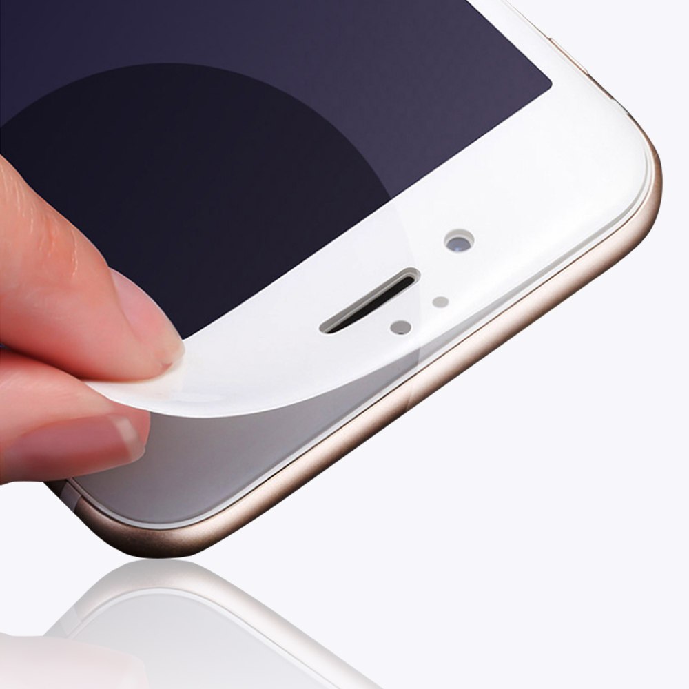 Защитное стекло "SC" 3D для APPLE iPhone 7/8 Plus (5.5") с силиконовым кантом, цвет белый.