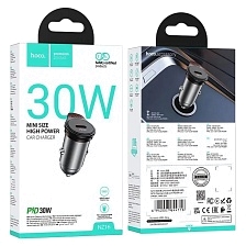АЗУ (Автомобильное зарядное устройство) HOCO NZ16 Rigorous, 1 USB Type C, PD30W, цвет серебристый