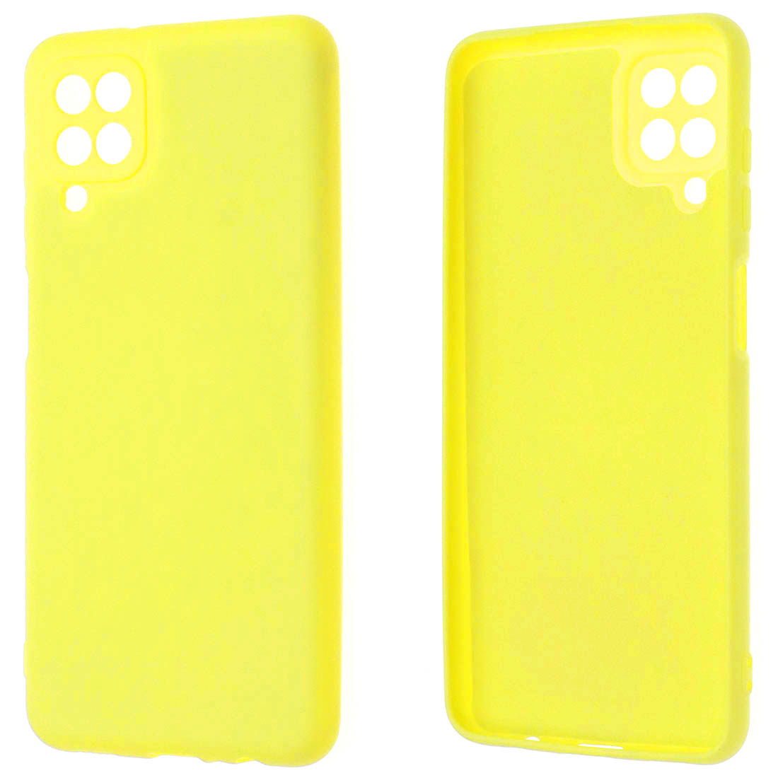 Чехол накладка NANO для SAMSUNG Galaxy A12 (SM-A125), M12 (SM-M127F), силикон, бархат, цвет желтый