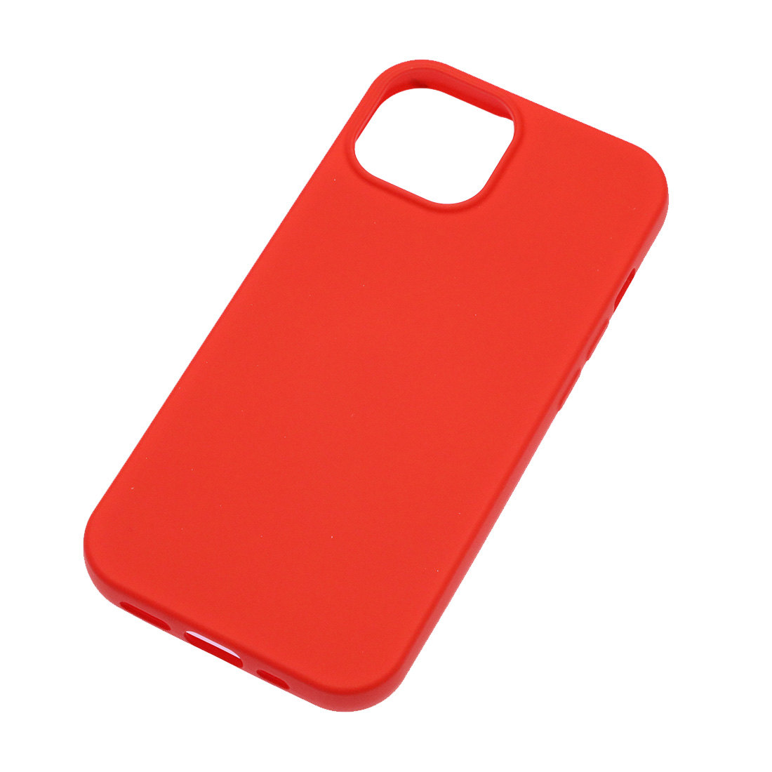 Чехол накладка Silicon Case для APPLE iPhone 15 (6.1"), силикон, бархат, цвет красный
