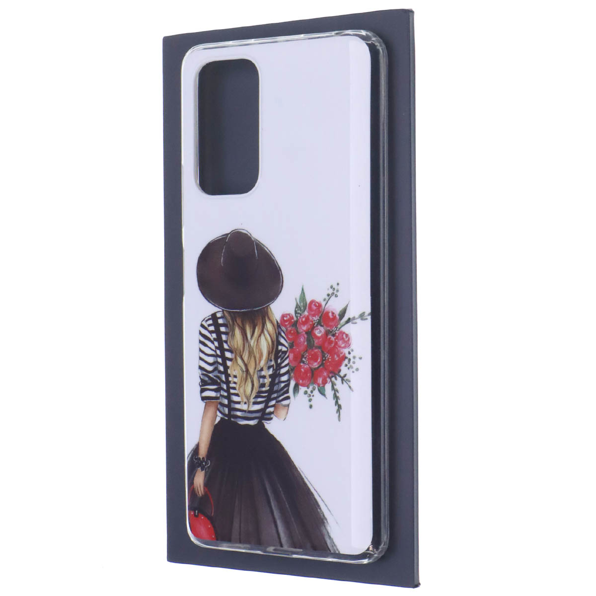 Чехол накладка для XIAOMI Redmi Note 10 Pro, силикон, рисунок Девушка с цветами