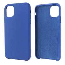 Чехол накладка Silicon Case для APPLE iPhone 11, силикон, бархат, цвет синий