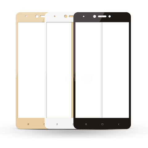 Защитное стекло 4D для XIAOMI Redmi Note 4X золотой кант ASH.