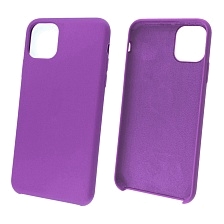 Чехол накладка Silicon Case для APPLE iPhone 11 Pro MAX, силикон, бархат, цвет фиолетовый.