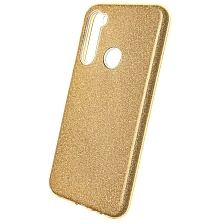 Чехол накладка Shine для XIAOMI Redmi Note 8, силикон, блестки, цвет золотистый