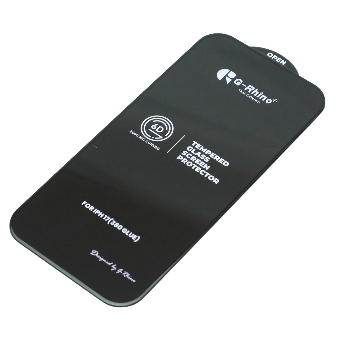 Защитное стекло 6D G-Rhino 200C (380 Glue) для APPLE iPhone 17 (6.3"), цвет окантовки черный (Тип 2)