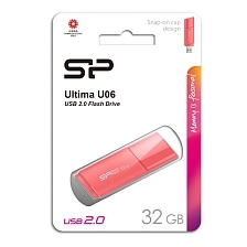 Флешка USB 2.0 32GB SILICON POWER Ultima U06, цвет розовый