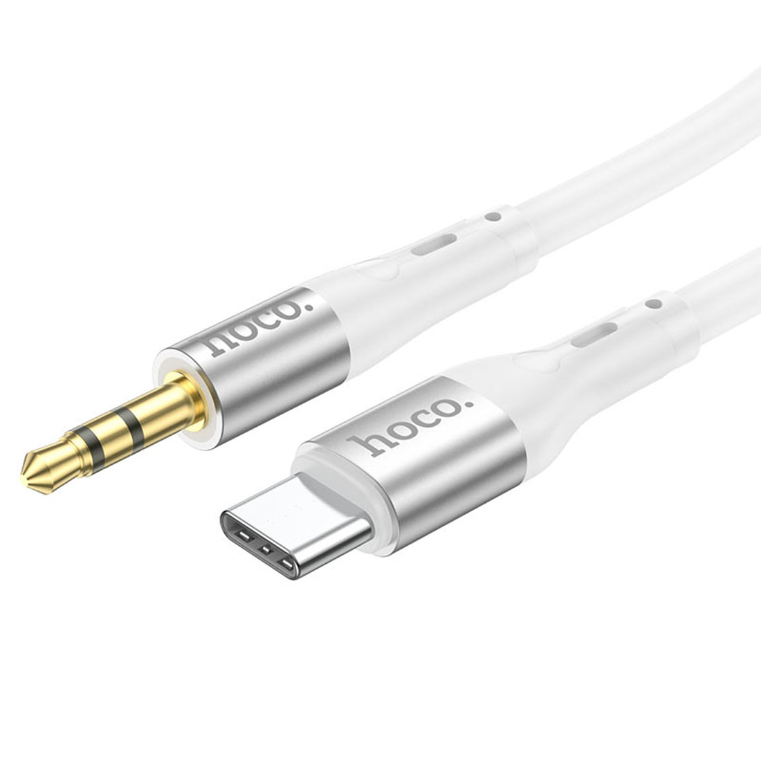 Аудио кабель, переходник HOCO UPA22 USB Type C на AUX Jack 3.5 mm, длина 1 метр, цвет белый
