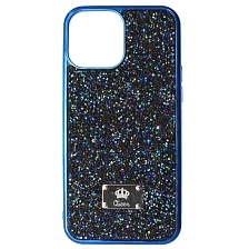 Чехол накладка Queen для APPLE iPhone 13 Pro Max (6.7), силикон, стразы, цвет синий Чехол накладка Queen для APPLE iPhone 13 Pro Max (6.7), силикон, стразы, цвет синий