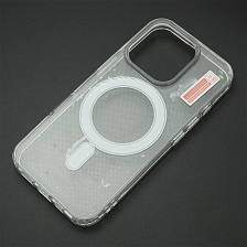 Чехол накладка Magnetic с поддержкой MagSafe для APPLE iPhone 16 Pro, силикон, цвет прозрачный