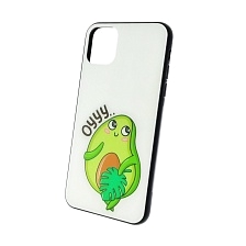 Чехол накладка для APPLE iPhone 11 Pro MAX, силикон, стекло, рисунок AVOCADO Oyyy....