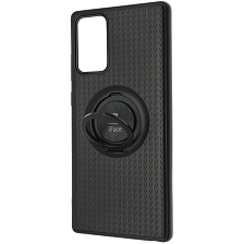 Чехол накладка iFace для SAMSUNG Galaxy Note 20 (SM-N980F), силикон, кольцо держатель, цвет черный