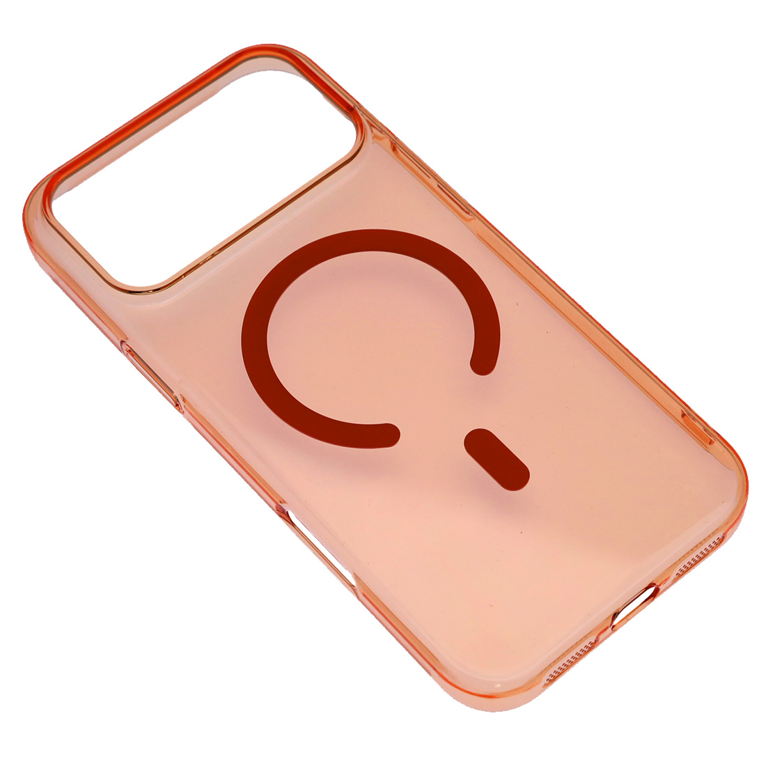 Чехол накладка KWI-NI с поддержкой MagSafe для APPLE iPhone 17 Pro, пластик, прозрачный, цвет оранжевый