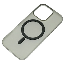 Чехол накладка Sky Armor с поддержкой MagSafe для APPLE iPhone 16 Pro, матовый, цвет прозрачно черный