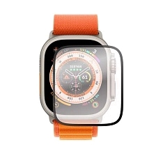 Защитная пленка PMMA для APPLE Watch 49 мм, нано-полимер, цвет окантовки черный