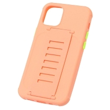 Чехол накладка LADDER NANO для APPLE iPhone 12 mini (5.4), силикон, держатель, цвет персиковый