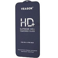 Защитное стекло VEASON HD+ для APPLE iPhone 14 Pro Max (6.7"), цвет окантовки черный Защитное стекло VEASON HD+ для APPLE iPhone 14 Pro Max (6.7"), цвет окантовки черный