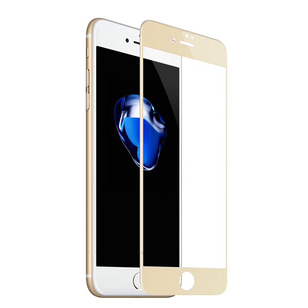 Защитное стекло 4D для APPLE iPhone 6/6S (4.7") золотой кант Monarch.