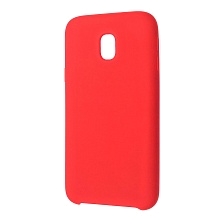Чехол накладка для SAMSUNG Galaxy J3 2017 (SM-J330), силикон, матовый, цвет красный.