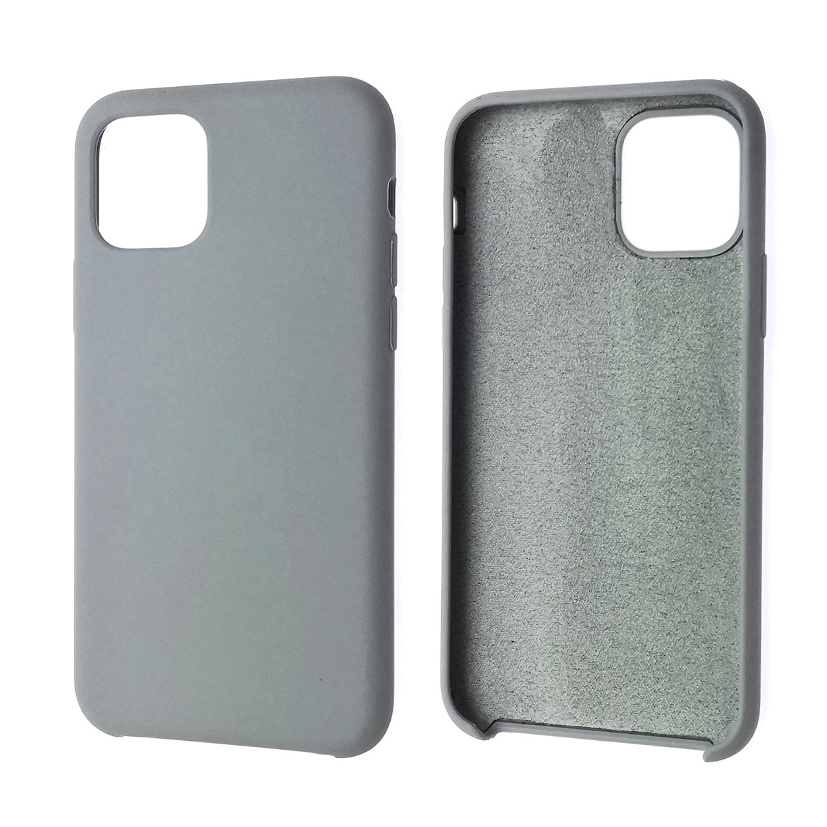 Чехол накладка Silicon Case для APPLE iPhone 11 Pro 2019, силикон, бархат, цвет сизо голубой.