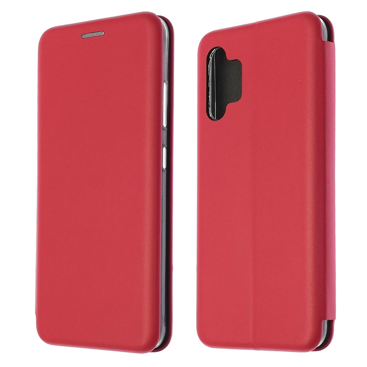 Чехол книжка STYLISH для SAMSUNG Galaxy A32 4G (SM-A325F), экокожа, визитница, цвет красный