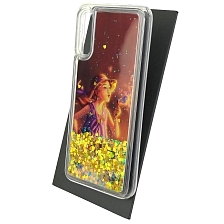 Чехол накладка TransFusion для SAMSUNG Galaxy A50, A30s, A50s, силикон, переливашка, рисунок Девушка в шляпе