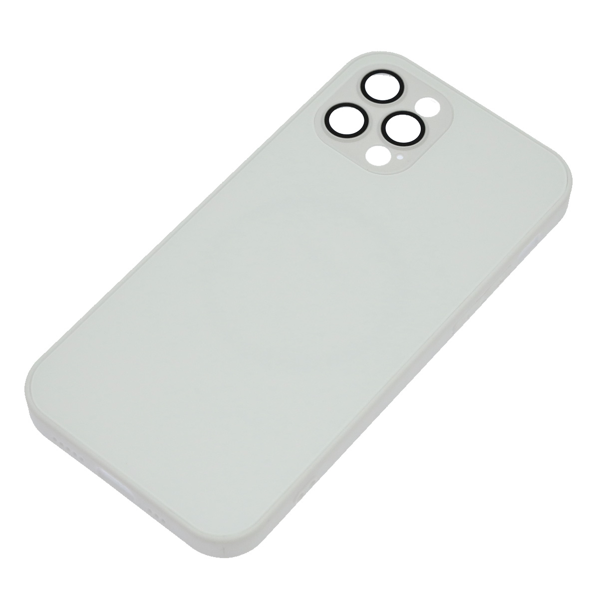 Чехол накладка AG Glass case с поддержкой MagSafe для APPLE iPhone 12 Pro, силикон, защита камеры, цвет белый