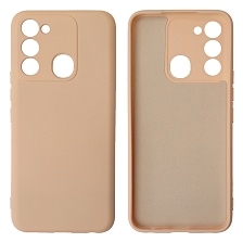 Чехол накладка NANO для TECNO Spark GO 2022, Spark 8C, Spark 9, силикон, бархат, цвет розовый песок