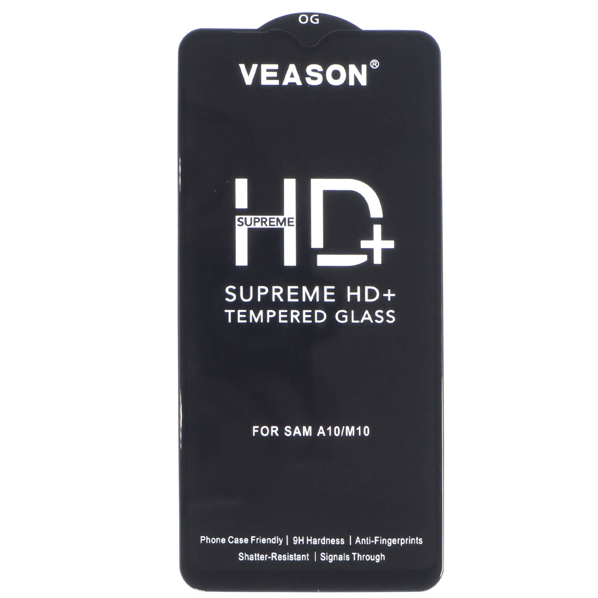 Защитное стекло VEASON HD+ для SAMSUNG Galaxy A10 (SM-A105), A10S (SM-A107F), M10 (SM-M105), цвет окантовки черный