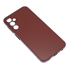 Чехол накладка для SAMSUNG Galaxy A24, защита камеры, силикон, пластик, цвет бордовый