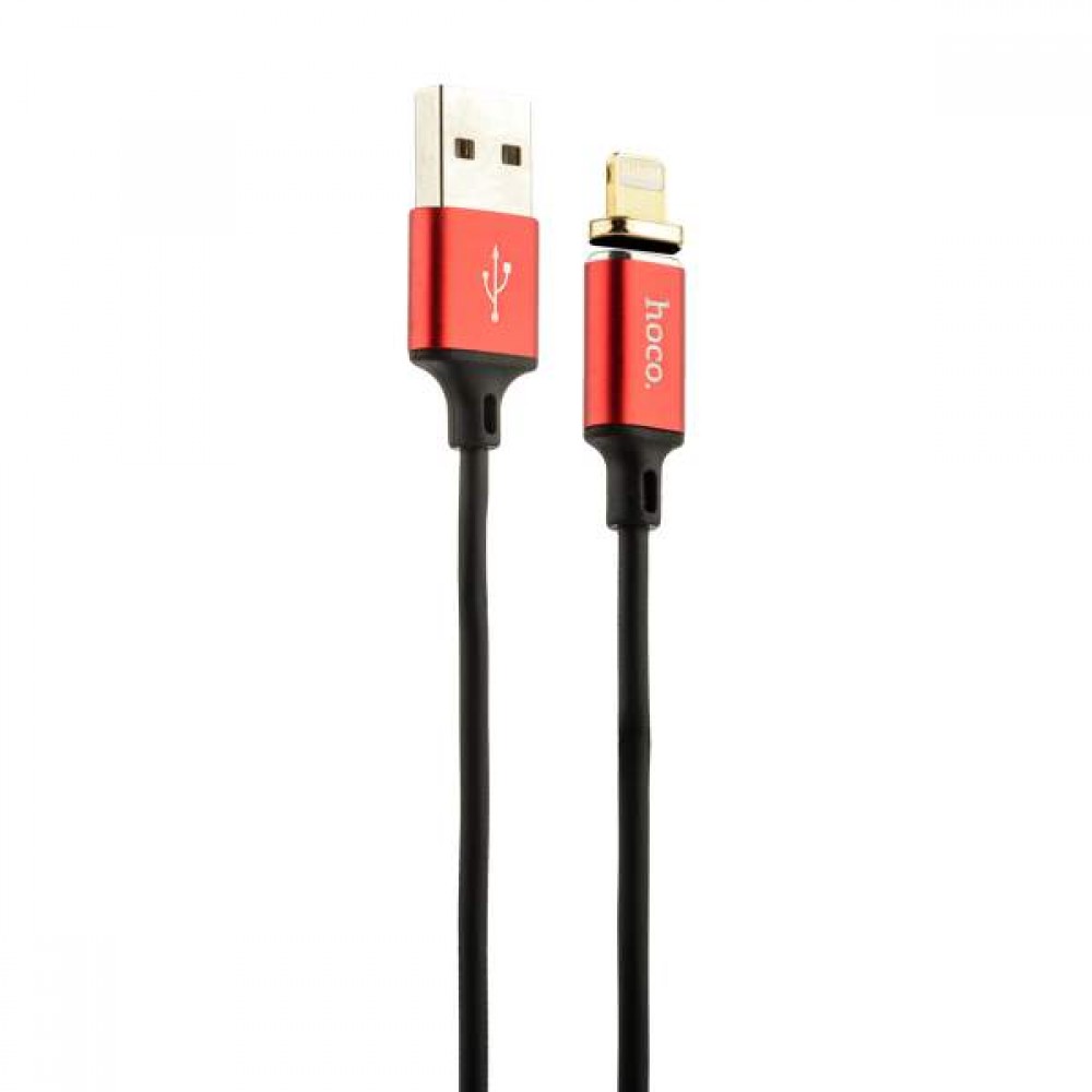 Кабель для Apple 8-pin Lightning - USB (m), 1м HOCO, магнитный, красный (U-28/65920).