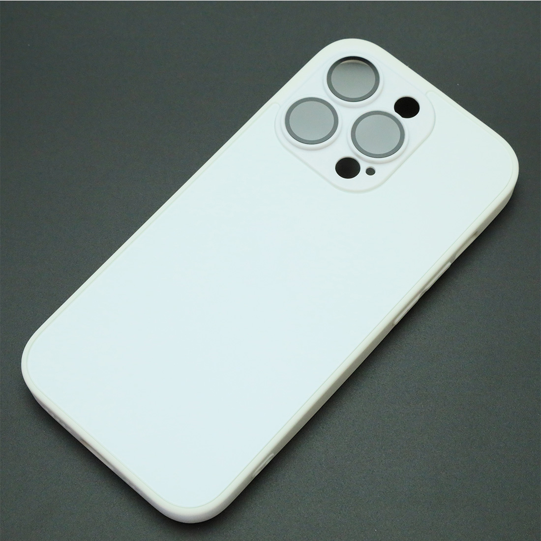 Чехол накладка AG Glass case для APPLE iPhone 14 Pro (6.1"), силикон, пластик, защита камеры, цвет серебристый