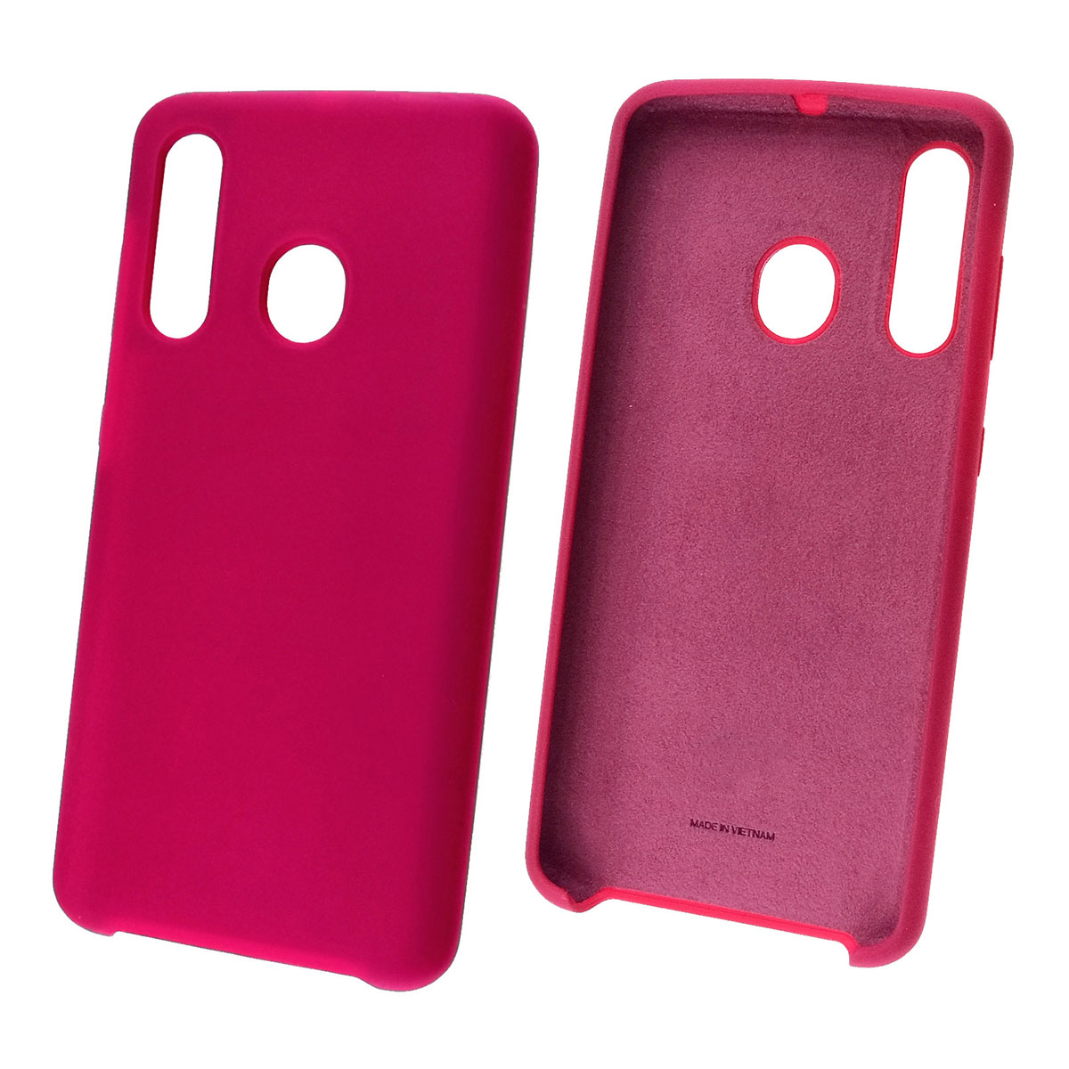Чехол накладка Silicon Cover для SAMSUNG Galaxy A60 2019 (SM-A605), Galaxy M40 (SM-M405), силикон, бархат, цвет бордовый.