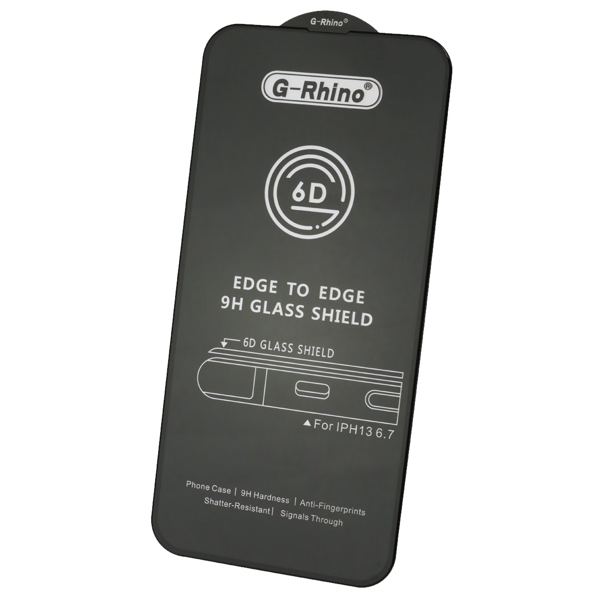 Защитное стекло 6D G-Rhino для APPLE iPhone 13 Pro Max (6.7"), iPhone 14 Plus (6.7"), цвет окантовки черный