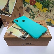 Чехол накладка для XIAOMI REDMI NOTE 7, NOTE 7 PRO, силикон, цвет бирюзовый.