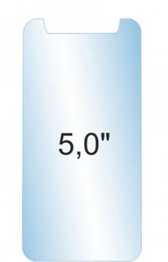 Защитное стекло универсальное 5.0", толщина 0.33 мм, ударопрочное, цвет прозрачный