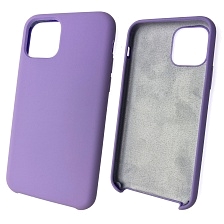 Чехол накладка Silicon Case для APPLE iPhone 11 Pro 2019, силикон, бархат, цвет пурпурный.