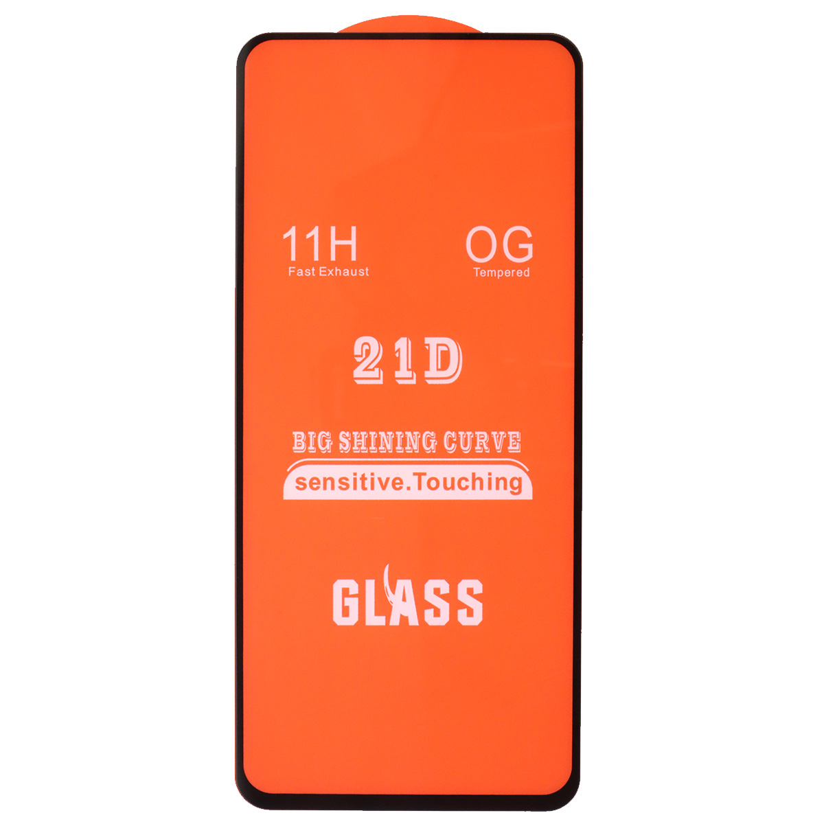Защитное стекло 21D для Realme 7i, 8i, OPPO A33, A53, A54, A55, цвет окантовки черный