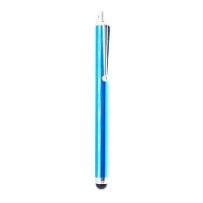 Стилус емкостной для смартфонов и планшетных ПК, длина 11 см, цвет голубой
