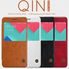 QIN чехол-книга Nillkin SAMSUNG Galaxy A7 2016/A710F /кожа/с окном/ черный.