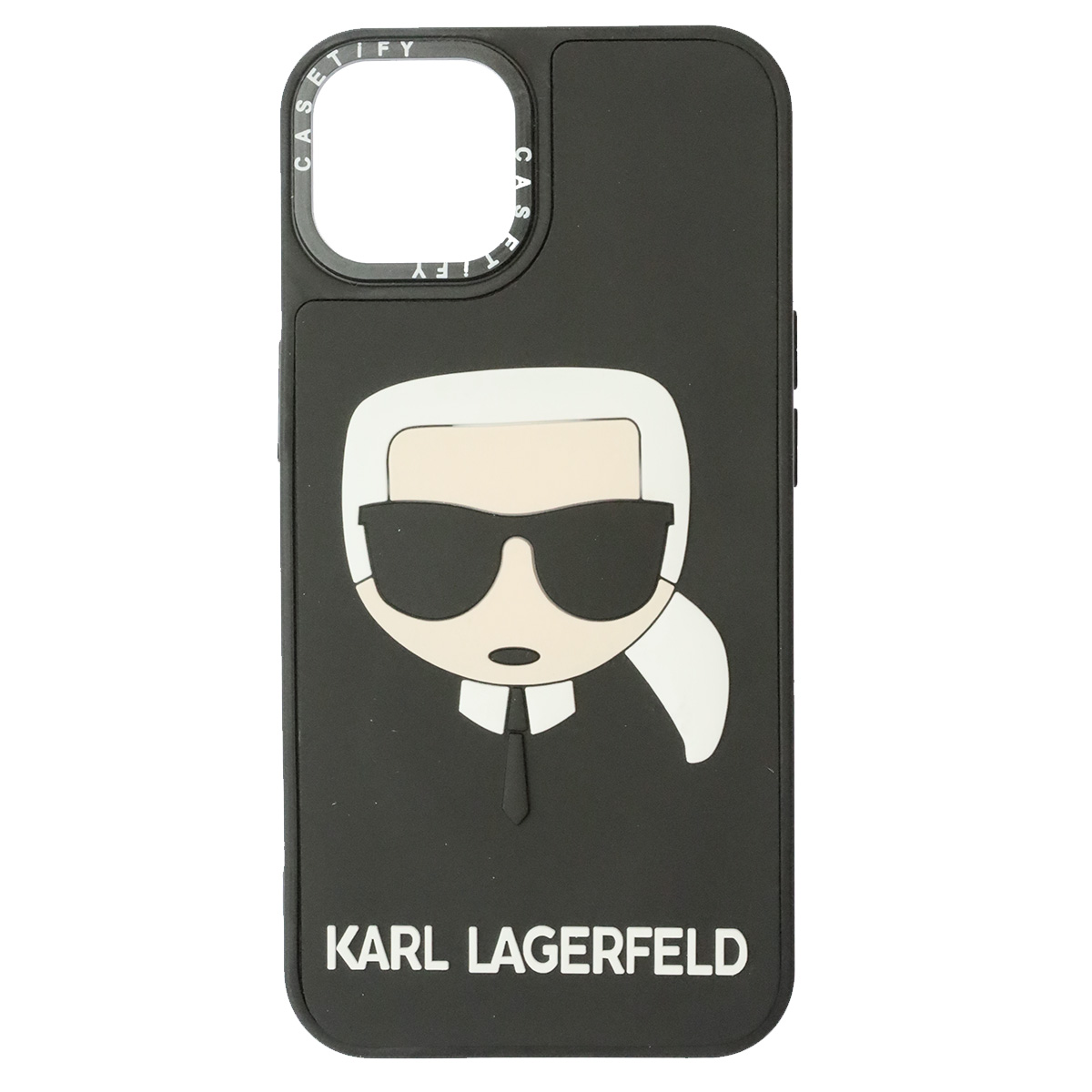 Чехол накладка для APPLE iPhone 13 (6.1), силикон, рисунок Karl Lagerfeldf в очках