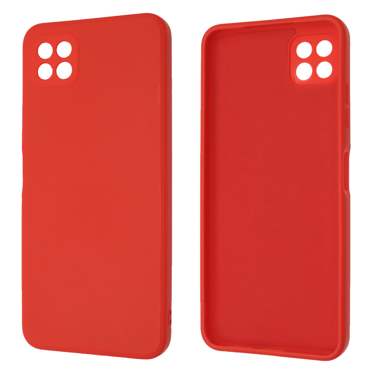 Чехол накладка для SAMSUNG Galaxy A22s 5G (SM-A226B), силикон, бархат, цвет красный
