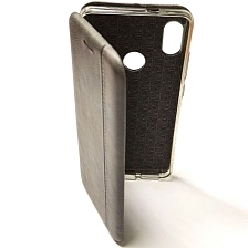 Чехол книжка для XIAOMI Redmi Note 5, Note 5 Pro, экокожа, визитница, цвет серый