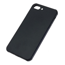Чехол накладка для APPLE iPhone 7 Plus, iPhone 8 Plus, противоударный, силикон, матовый, цвет черный