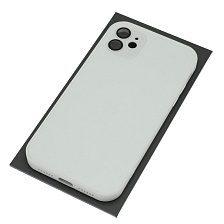 Чехол накладка AG Glass case с поддержкой MagSafe для APPLE iPhone 11, силикон, защита камеры, цвет белый