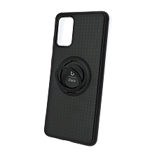 Чехол накладка iFace для SAMSUNG Galaxy S20 Plus (SM-G985), Galaxy S11, силикон, кольцо держатель, цвет черный.