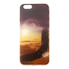 Чехол накладка для APPLE iPhone 6, 6S, силикон, рисунок Орел.