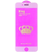 Защитное стекло 9H OG King Glass для APPLE iPhone 7, iPhone 8, цвет окантовки белый
