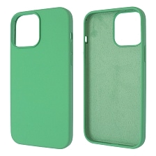 Чехол накладка Silicon Case для APPLE iPhone 13 Pro Max (6.7), силикон, бархат, цвет мятный