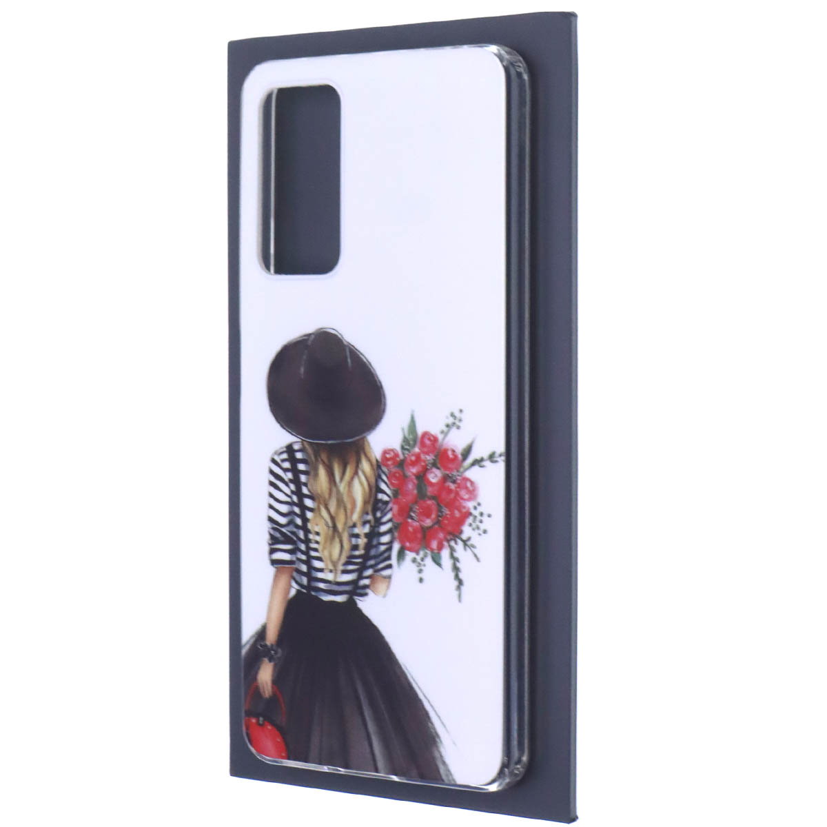 Чехол накладка для XIAOMI Redmi Note 11 Pro, Redmi Note 11 Pro 5G, силикон, рисунок Девушка с цветами